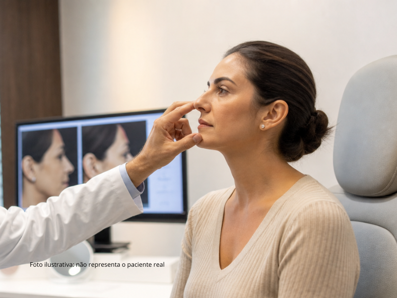 O que é rinoplastia secundária: causas, indicações e como funciona a correção