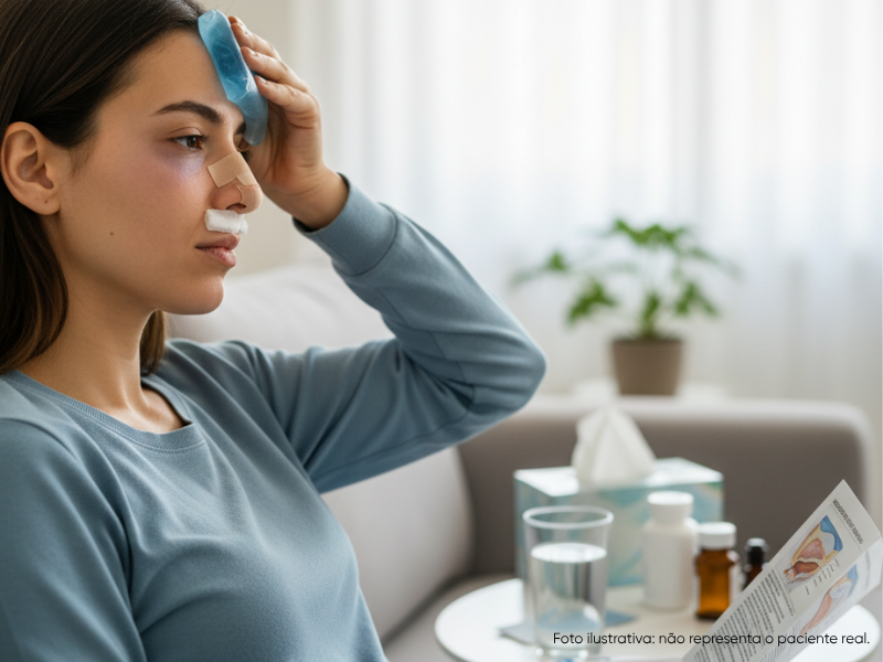 Pós-operatório da rinoplastia: o que esperar em cada fase da recuperação — Pós-operatório da rinoplastia: sintomas esperados e sinais de alerta